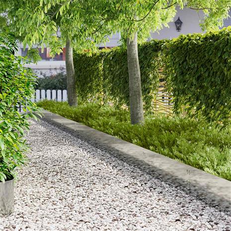vidaXL Nurmireunus 10 pcs 100 x 30 cm Teräs Hopea
