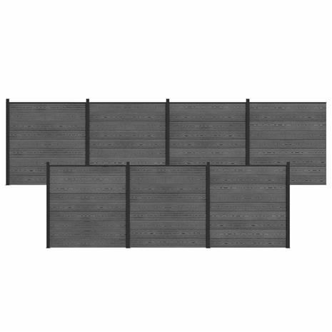 vidaXL Aitapaneeli 7 pcs WPC ja alumiini Harmaa