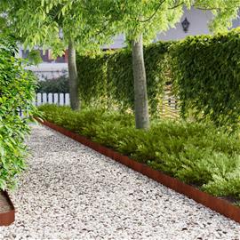 vidaXL Nurmireunus 50 pcs 100 x 15 cm Teräs Ruosteinen