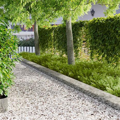 vidaXL Nurmireunus 30 pcs 100 x 25 cm Teräs Hopea