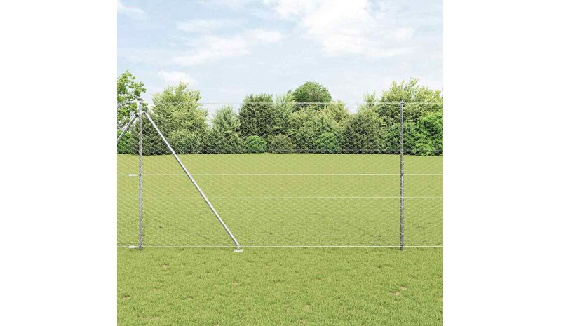 vidaXL Langoitettu este piikeillä 25 x 1,5 m (L x K)