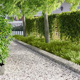 vidaXL Nurmireunus 20 pcs 103 x 25 cm Teräs Hopea