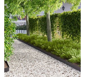 vidaXL Nurmireunus 50 pcs 103 x 10 cm Teräs Musta
