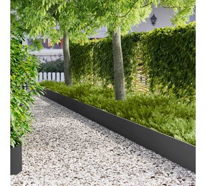 vidaXL Nurmireunus 20 pcs 103 x 30 cm Teräs Musta