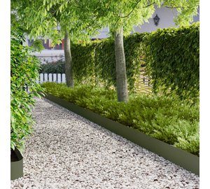 vidaXL Nurmireunus 30 pcs 103 x 20 cm Teräs Oliivinvihreä