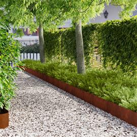 vidaXL Nurmireunus 30 pcs 102 x 15 x 4 cm Teräs Ruosteinen