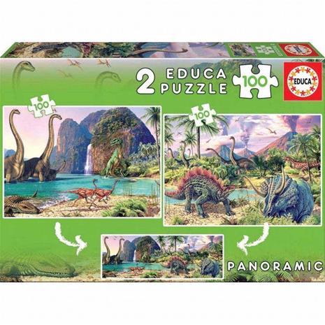 Educa Educa 2X100 Dino World - Multi/patterned - ONE SIZE – kuva 2/4