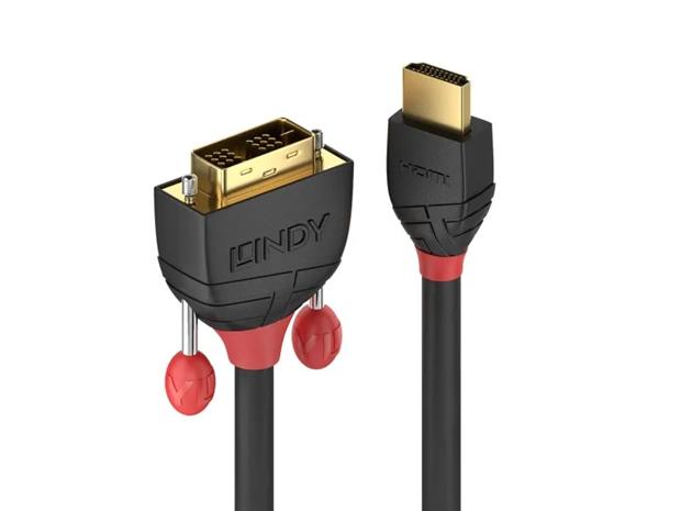 Lindy Black Line adapter cable - HDMI / DVI - 5 m