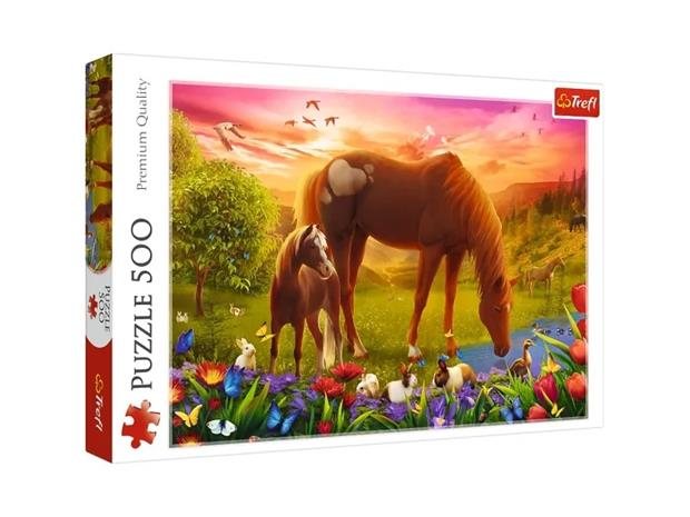 Trefl Horses in the Meadow 500p palapeli