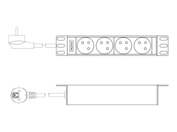 DIGITUS - power distribution unit - 4000 Watt
