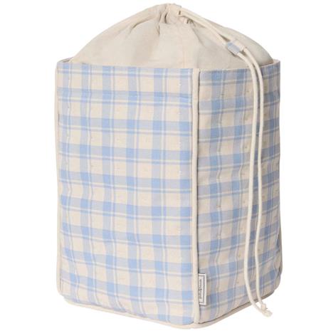 Garbo&Friends Plaid Sky Blue Storage Basket Medium - Blue - 24X35