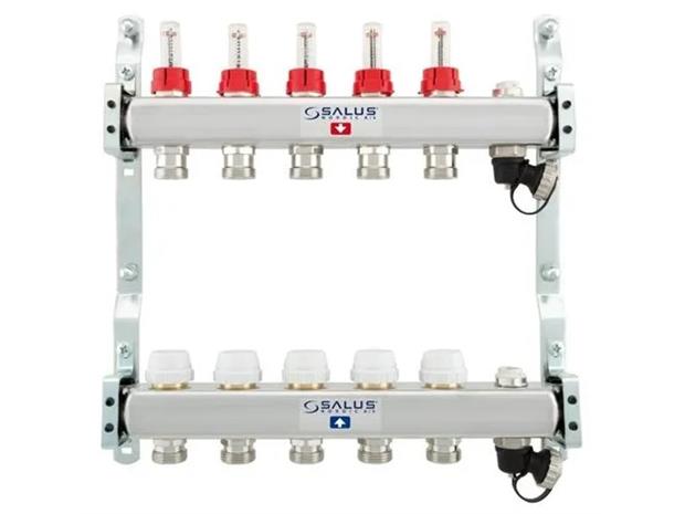 Salus underfloor heating manifold 9 slings with flowmeter