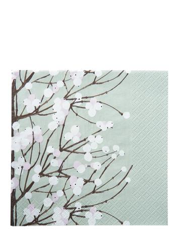 Marimekko Lumimarja servietti 33x33 cm 20-pakkaus Sage.