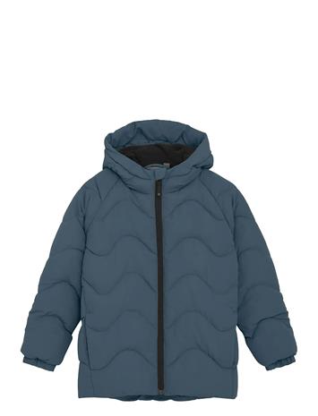 Color Kids Jacket W. Hood - Quilt - Blue - 140