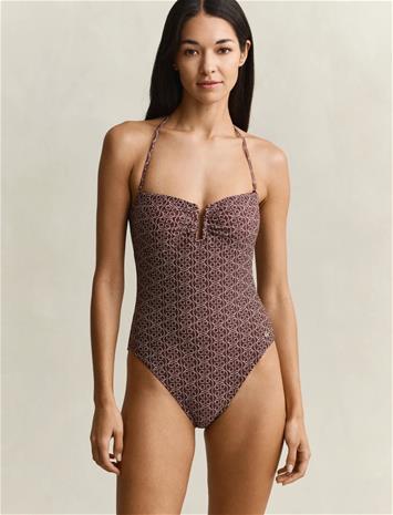 GANT Printed Padded Swimsuit - Navy - XL