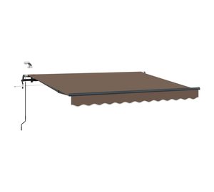 vidaXL Aurinkovarjon kangas Taupe 450 × 300 cm Polyesteri