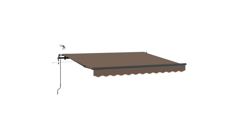 vidaXL Aurinkovarjon kangas Taupe 450 × 300 cm Polyesteri