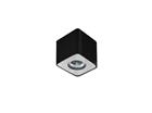 Azzardo Nino Led lub perinteinen plafoni, musta/kromi, 10,2x10cm