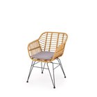 K541 moderni ruokatuoli, luonnollinen / harmaa