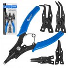 Geko Seeger-pihdit G01687 160 mm, vaihtopäät 4 kpl, suora ×2, 45°, 90°, ergonomiset, luistamattomat kahvat