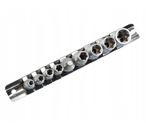 Geko E-torx -hylsyavain 1/4 3/8 E5-e16 (9 kpl)
