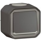 Kytkin Led-valolla, Ip55, antrasiitin värinen