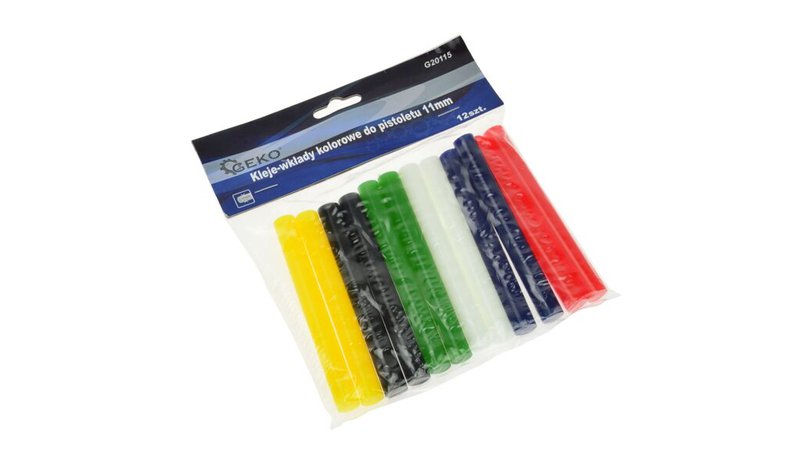 Värilliset liimatangot 11mm, 12 kpl.