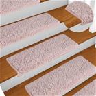 vidaXL Portaiden matot 15 kpl 65x21x4 cm vaaleanpunaiset suorakaiteen muotoiset reunat
