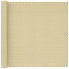vidaXL Parvekkeen Verho Beige 120 x 800 cm HDPE ja alumiini