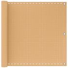 vidaXL Parvekkeen Verho Hiekka 90 x 600 cm HDPE ja alumiini