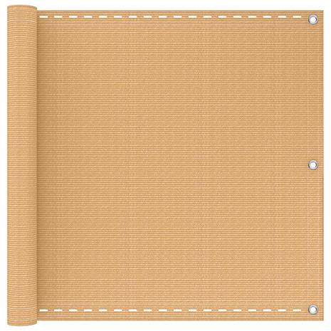 vidaXL Parvekkeen Verho Hiekka 75 x 300 cm HDPE ja alumiini