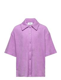 Grunt Daisy Towelling Shirt - Purple - 170