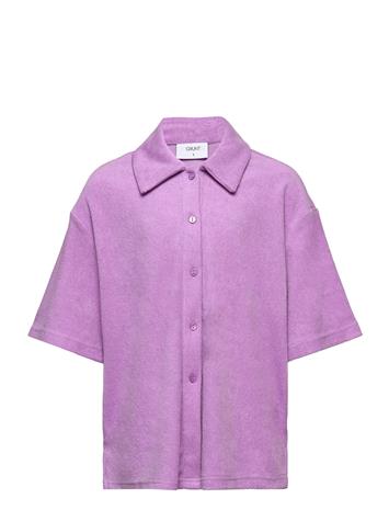 Grunt Daisy Towelling Shirt - Purple - 170