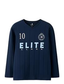 name it Nkmtitan Ls Nreg Top - Navy - 158-164