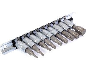 Teräsarja Torx 1/4'' 9 kpl. T10-t60