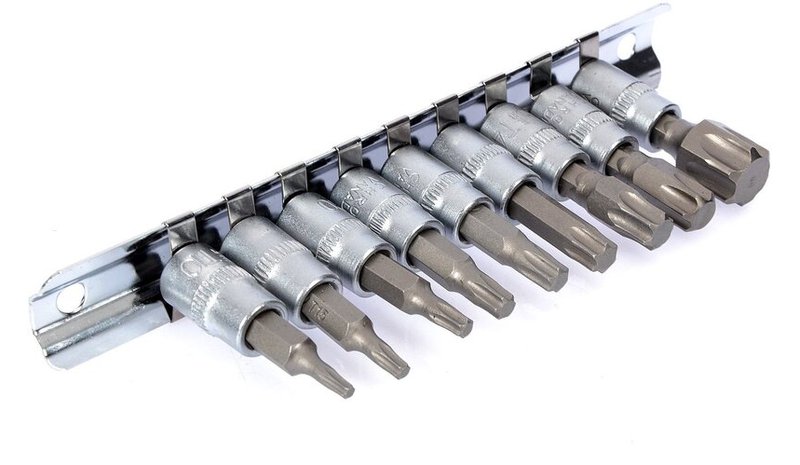 Teräsarja Torx 1/4'' 9 kpl. T10-t60