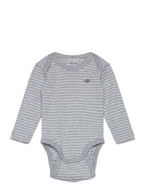 Gant Shield Striped Ls Body - Grey - 86