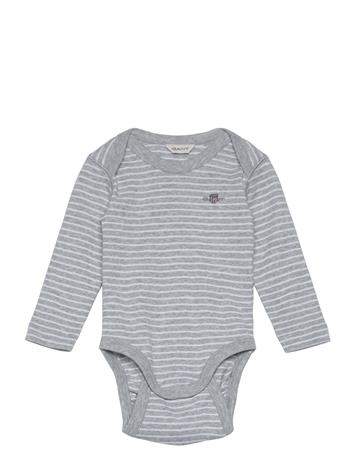 Gant Shield Striped Ls Body - Grey - 86