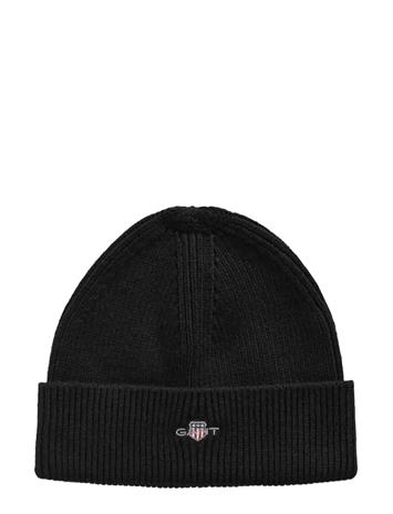 Gant Shield Cotton Beanie - Black - L/XL