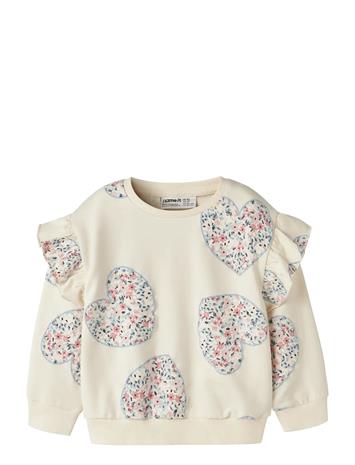 name it Nmfkiwile Ls Nreg Sweat Unb - Cream - 116