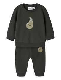 name it Nbmvonne Ls Sweat Box Bru Set - Khaki green - 86