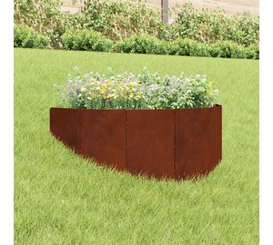 vidaXL Nurmireunus 100 x 45 cm Teräs Ruosteinen