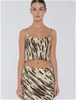 ROTATE Fine Jacquard Strap Top - Beige - 38