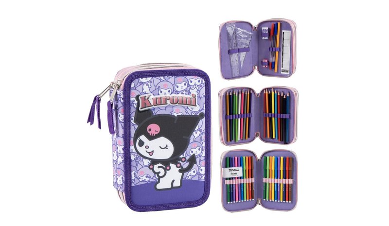 Cerda - Pencil Case with Accessories - Hello Kitty Kuromi (I-2700002311)
