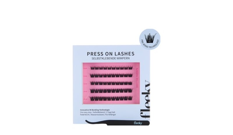 fleeky Press-On Lashes Natural – natürlicher Look Ripset 50 kpl Masquerade