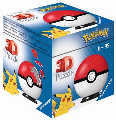 Palapeli: 3D Puzzle-Ball - Pokeball (54pc) PALA