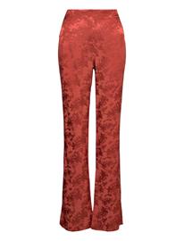Mango Jacquard Fluid Trousers - Brown - XXS