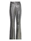 REMAIN Birger Christensen Striped Leather Pants - Silver - 36