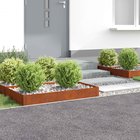 vidaXL Nurmireunus 4 pcs 100 x 60 x 20 cm Teräs Ruosteinen