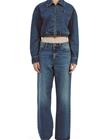 Bardot Crop Bomber Denim Jacket - Blue - 38
